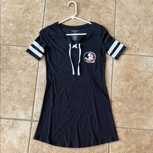 Black and White Sports Dress with Logo